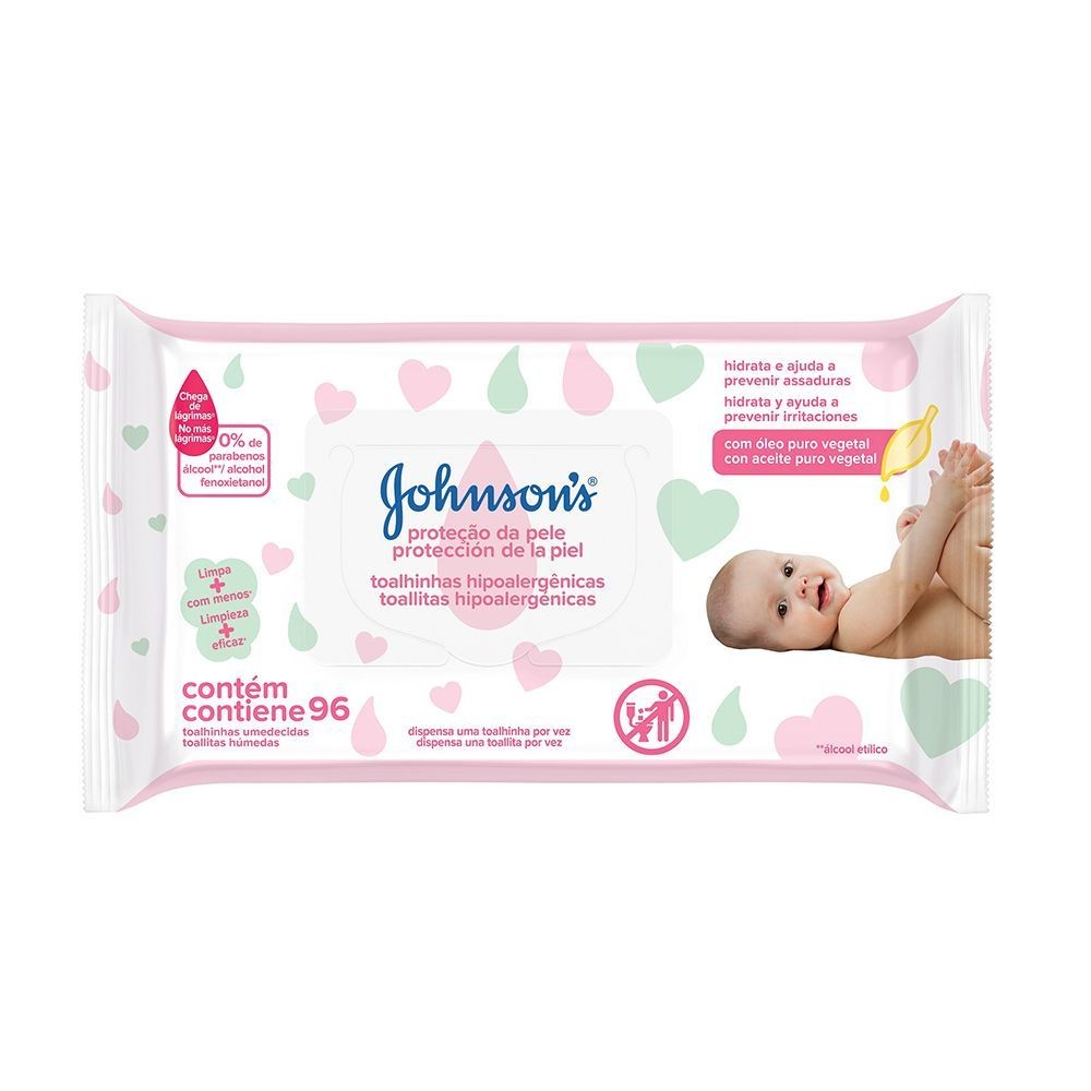 Lenços Umedecidos Johnson's Baby Extra Cuidado 96 Unidades