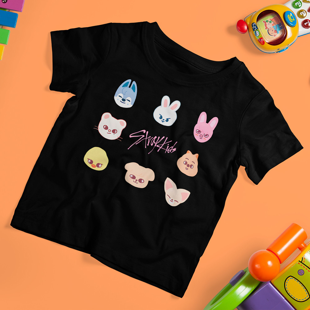 Camiseta Stray Kids Infantil Juvenil Unissex Pronta Entrega 100% Algodão Premium SKZ Coreano K-Pop unissex