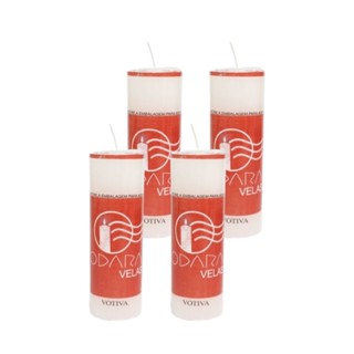 kit 4 Velas De 7 Dias Branca 260g - (Votiva) em Oferta na Shopee