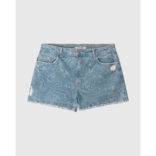 Shorts Feminino Plus Size Paisley Em Jeans 100% Algodão em Oferta na Shopee