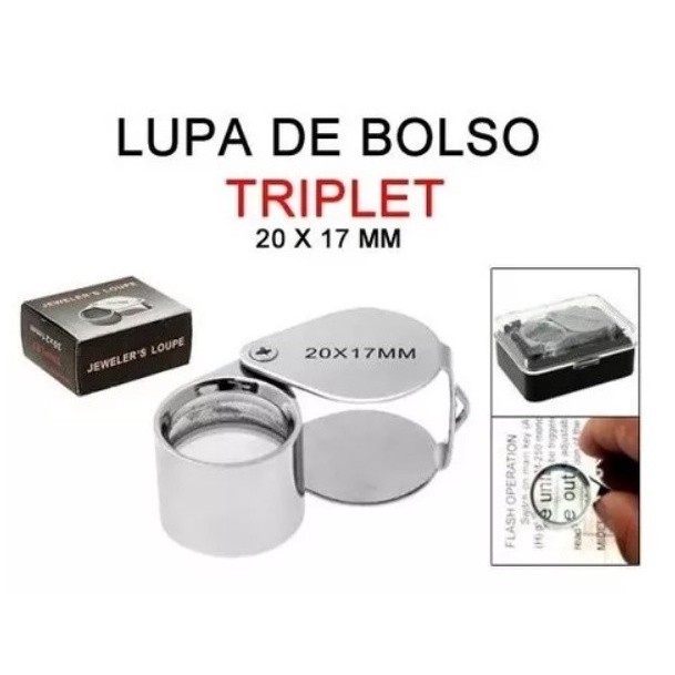 Lupa Triplet Joalheiro Profissional 21mm Com Aumento De 20x B2