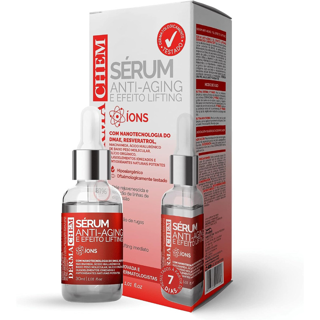 Sérum Anti-Aging e Efeito Lifting Dermachem é o segredo para uma pele jovem e radiante
