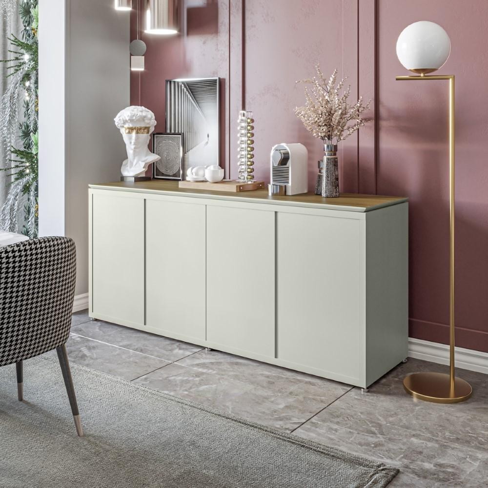 Buffet Aparador 4 Portas 180cm Oslo em Oferta na Shopee