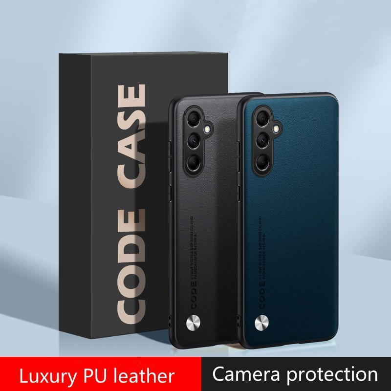 Capa Para Telefone De Couro PU Liso Samsung Galaxy M35 M15 M55 5G M14 M34 M54 M23 M33 M53 Proteção Câmera De Silicone Fosco Pára-Choque À Prova De em Oferta na Shopee