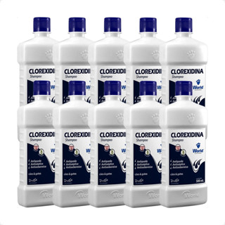 Kit 10 Shampoo World Veterinária Dug's Clorexidina Cães & Gatos - 500 mL em Oferta na Shopee