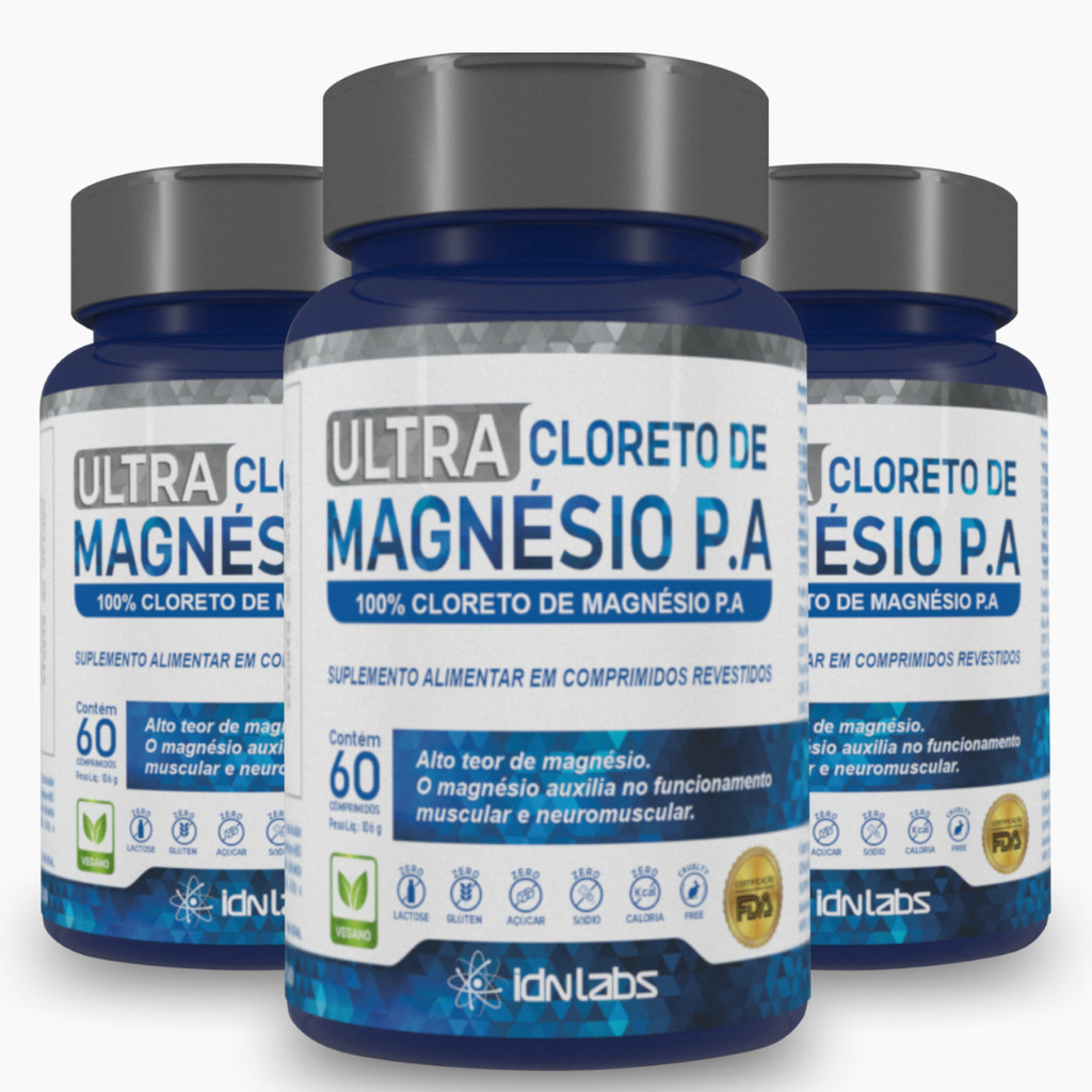 Cloreto De Magnésio Ultra Estresse E Ansiedade C/60 Idn Labs