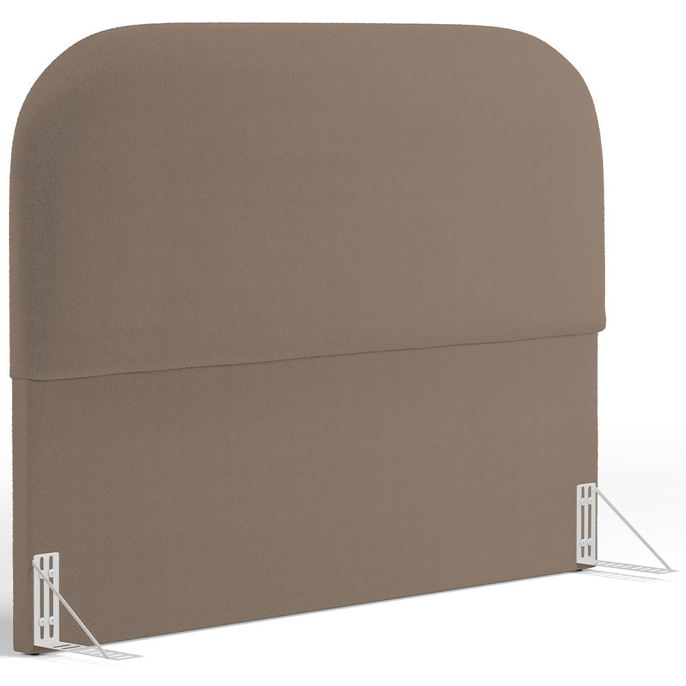 Cabeceira Cama Box Casal 140cm Orgânica Lanna W01 Bouclê Bege - Lyam Decor - Home & Living