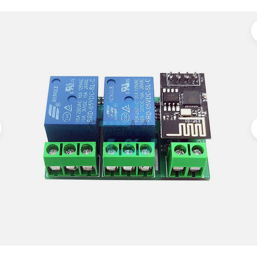 Modulo Esp01 e 2 Reles Adaptador Esp8266 Esp-01/01S DC 5v com Esp01 Iot