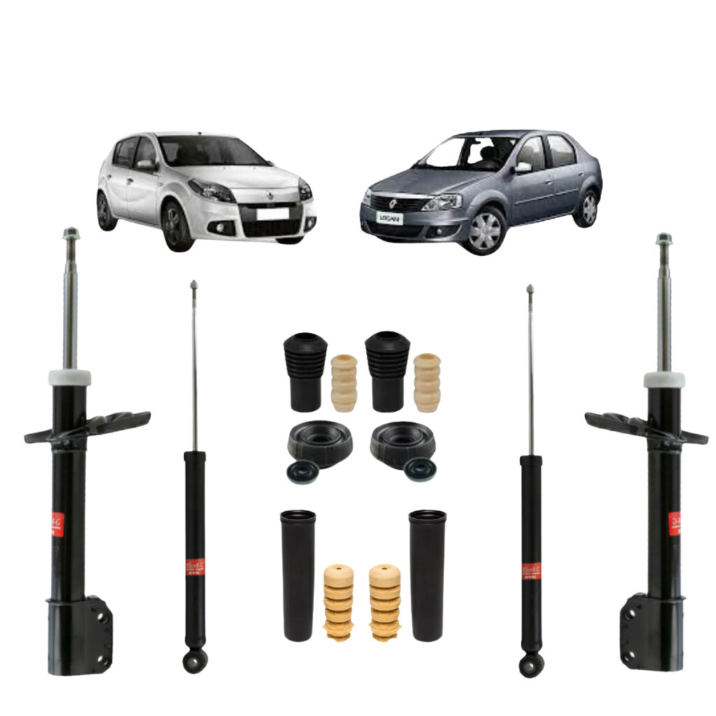 Kit Batente Diant/Tras Esquerdo/Direito+Amortecedor Kyb Sandero Stepway 2017 A 2018