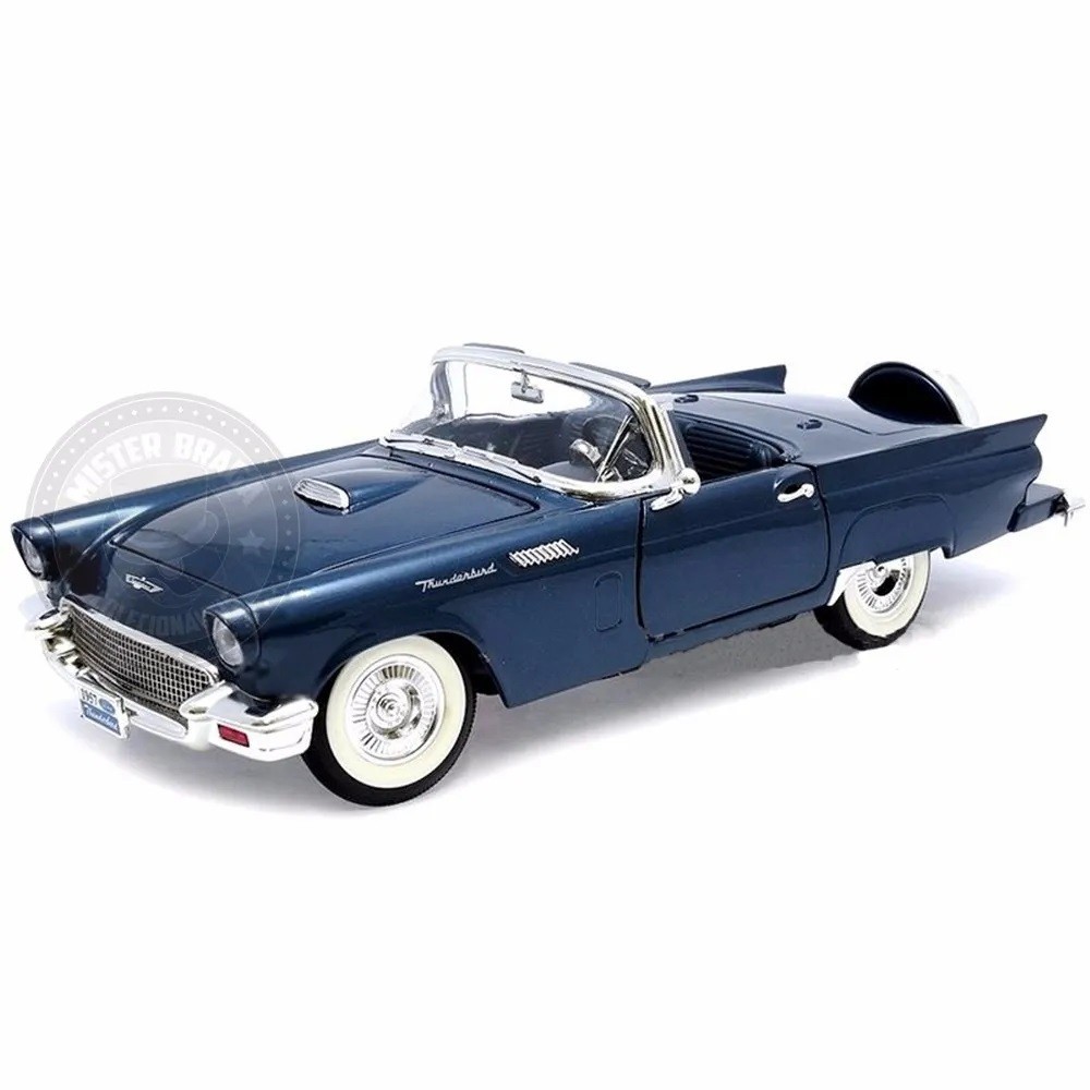 Miniatura Ford Thunderbird Conversível 1957 Azul 1/18