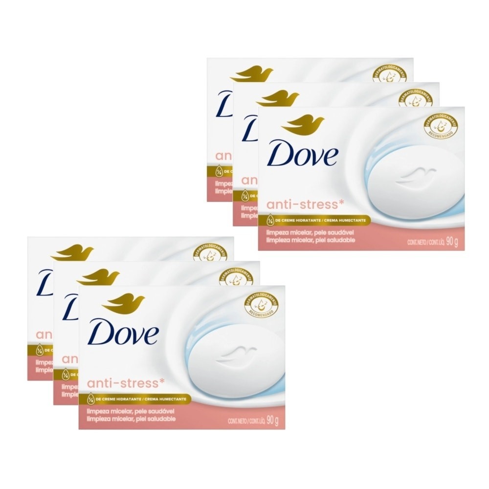 Kit Sabonete Dove Micelar Antistress 90g c/6un em Oferta na Shopee