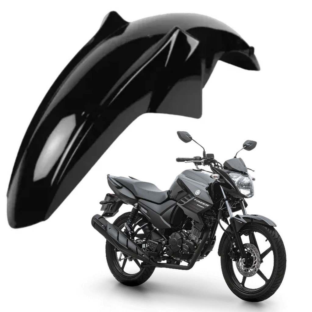 PARALAMA DIANTEIRO YS FAZER 150 PRETO METÁLICO 2017 A 2024 PARAMOTOS YAMAHA