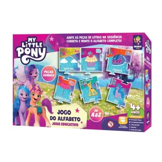 Jogo Infantil Educativo Alfabeto My Little Pony Peças Grandes Mimo Toys Brinquedo Presente Criança em Oferta na Shopee