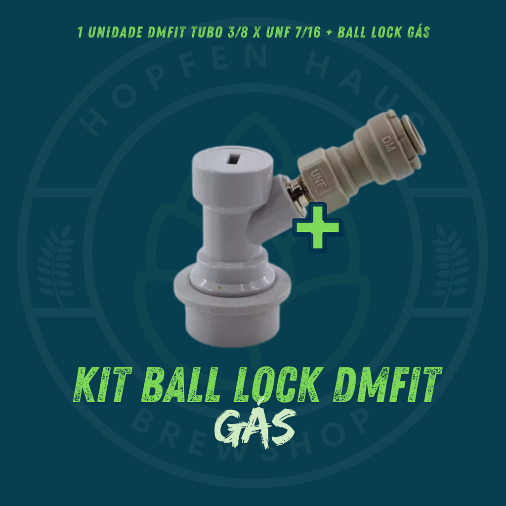 Kit Conector Ball Lock Gás + DMFIT Unf 7/16"