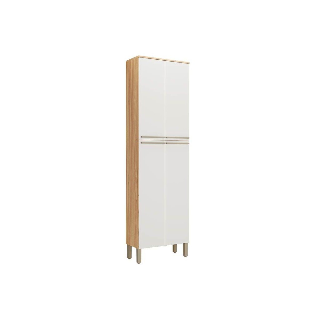 Paneleiro de Cozinha Nápoli Prime c/ 4 Portas 66X222cm Amendoa/Off White - Ronipa em Oferta na Shopee