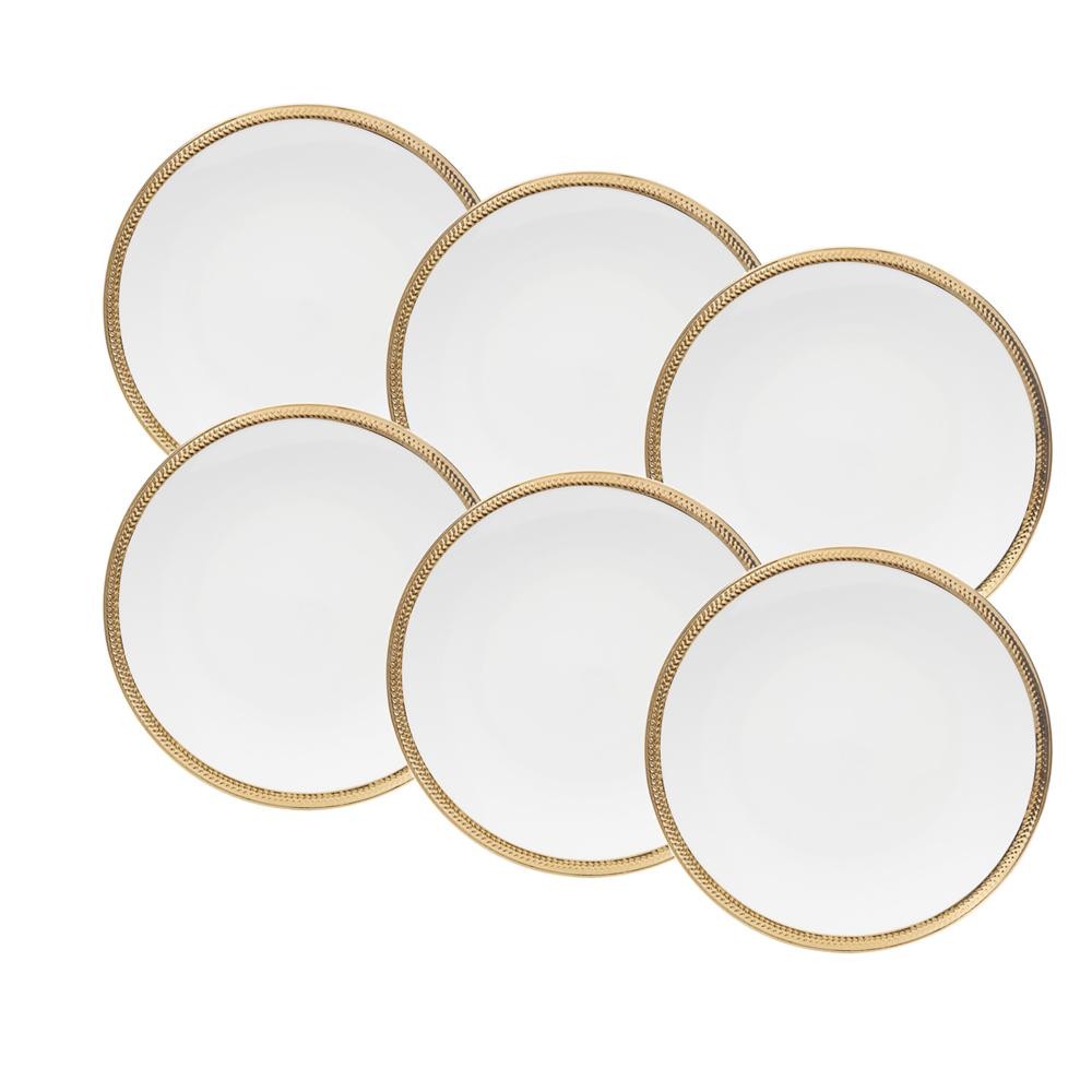6 Pratos Rasos Wolff Paddy de Porcelana Branco 27 cm em Oferta na Shopee