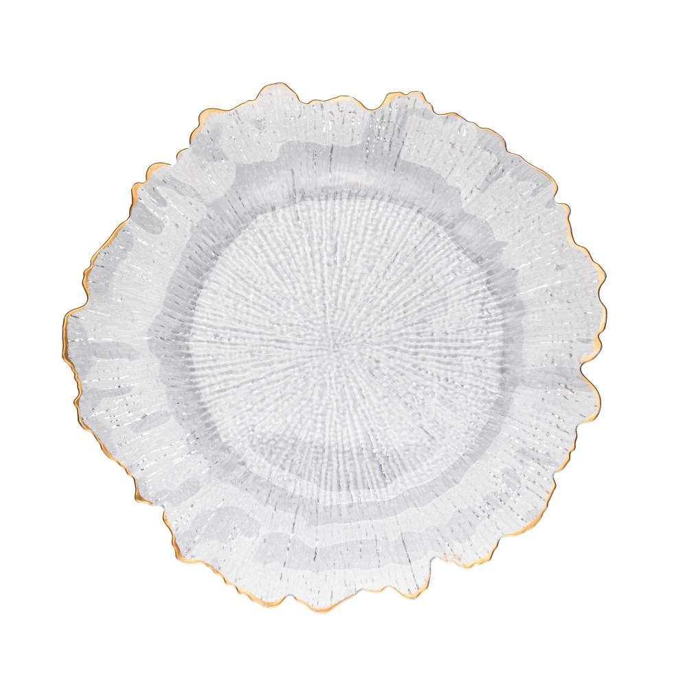 Sousplat Wolff de Plástico com Fio de Ouro 33cm em Oferta na Shopee