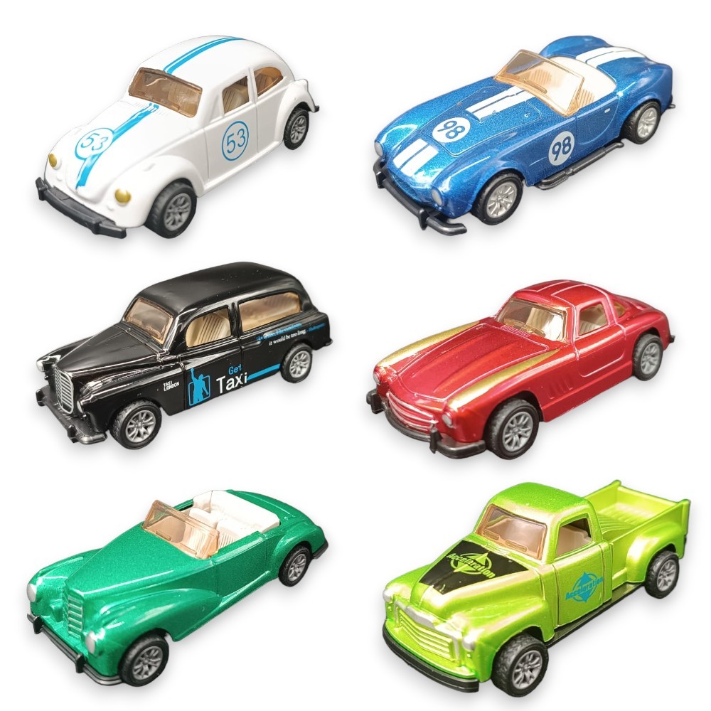Carros Miniaturas Metal Antigos Corrida Clássicos Caminhonete Fusca 53 escala 1:64 Tamanho hot wheels
