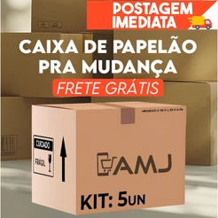 Kit Mudança de Caixas de Papelão Médias 33x33x34