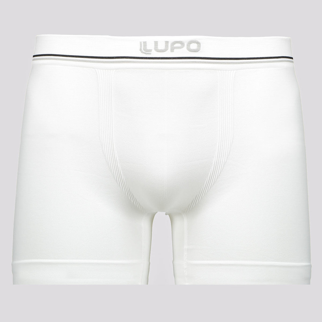 Cueca Boxer Lupo Microfibra Sem Costura I Branca - Men Clothes
