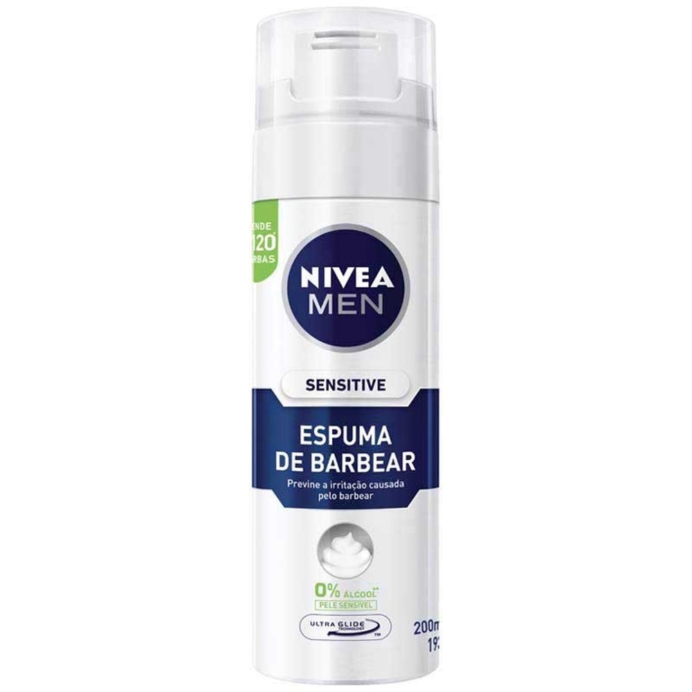 Espuma de Barbear Nivea Men Sensitive 193g em Oferta na Shopee