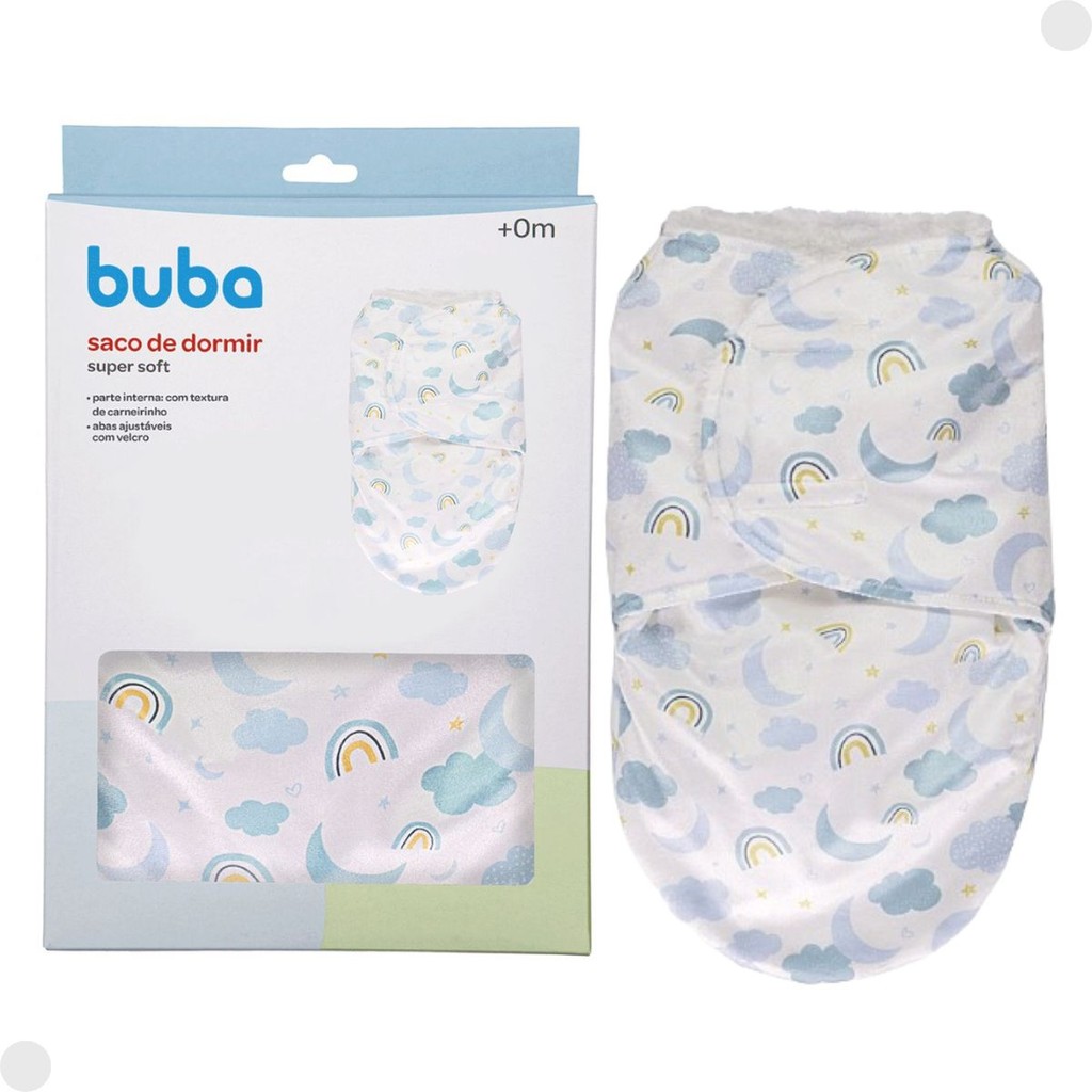 Saco de Dormir Para Bebês Soft C/ Estampa Azul 18801 - Buba - Mom & Baby