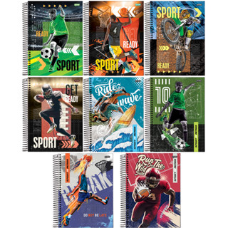Kit 4 Cadernos  Universitário 10 Matérias 160 Folhas Capa Dura 20x27cm Sport Jandaia Capas Sortidas em Oferta na Shopee