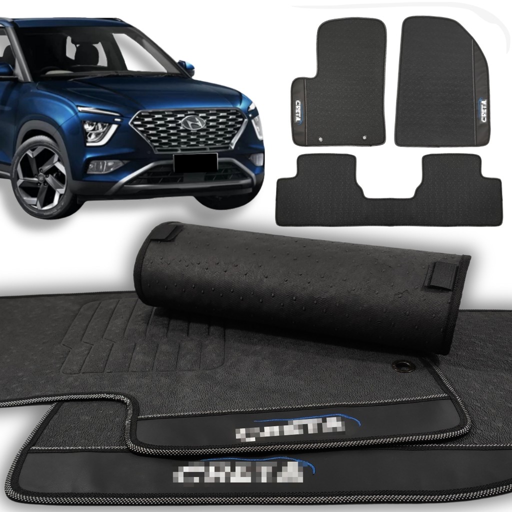 Tapete Borracha Compatível com Creta 2022 23 24 2025 Limited Impermeável Premium Pronta Entrega