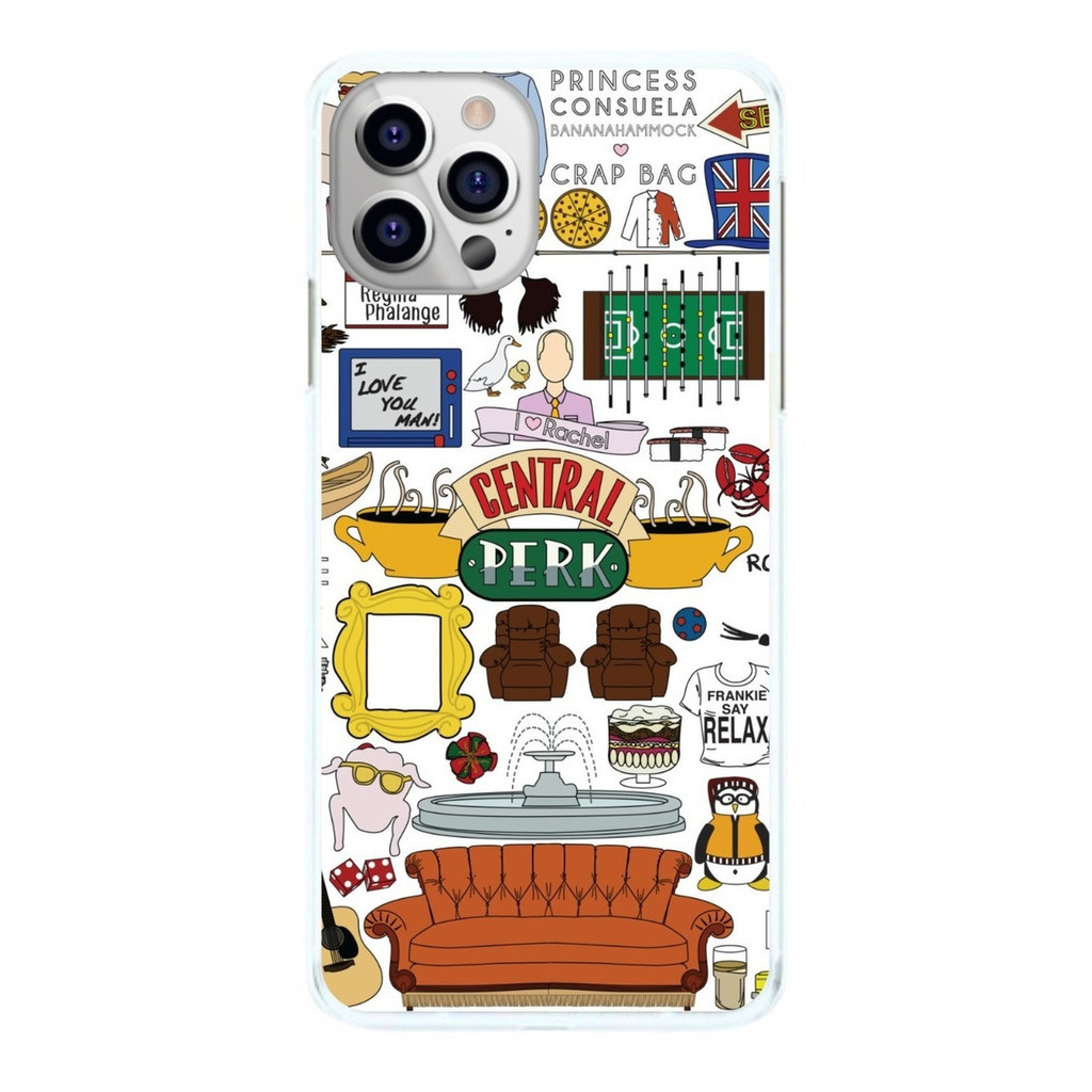 Capinha Friends Central Perk Fundo Branco Coisas da Série Capa de Celular