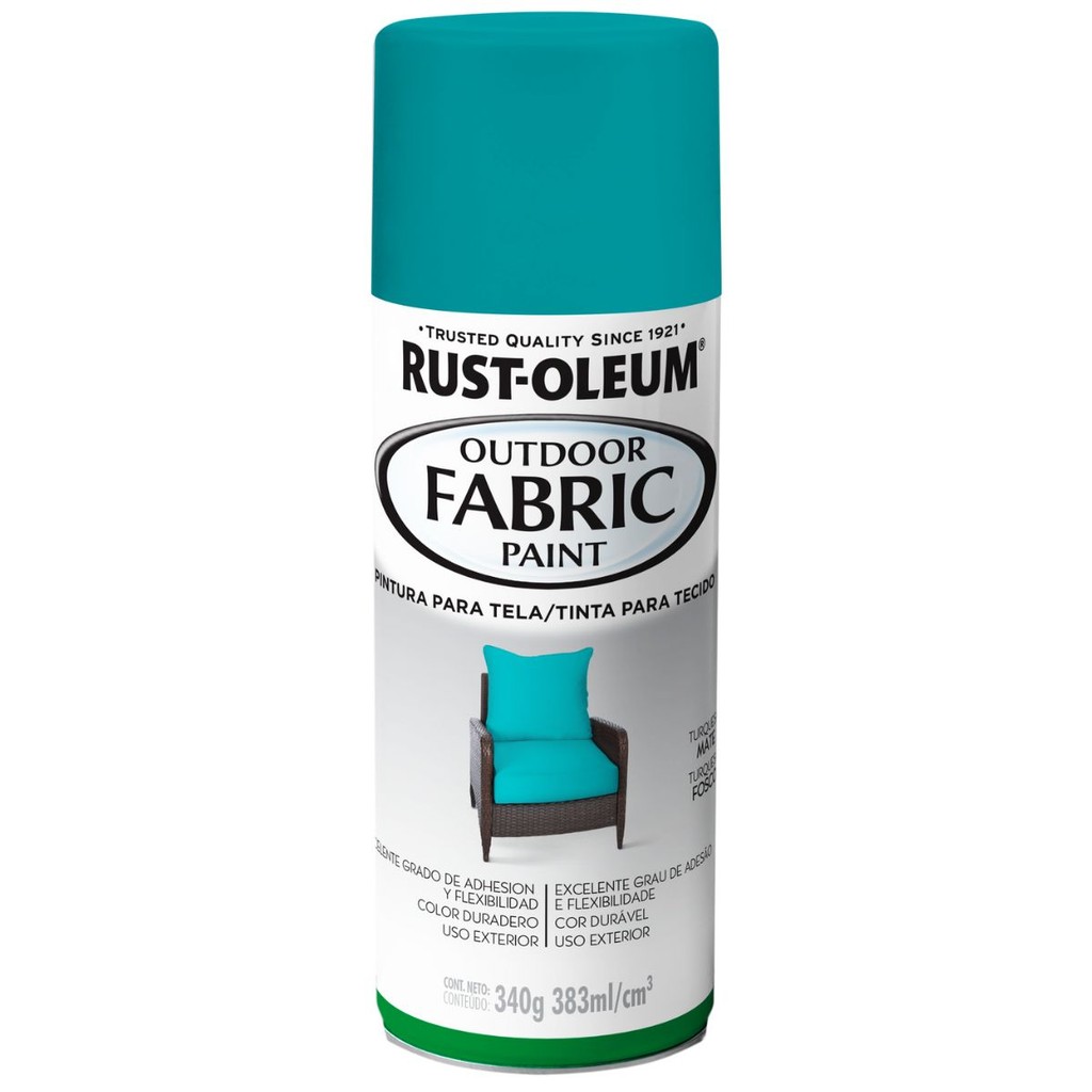 Tinta Spray Rust Oleum Outdoor Fabric Tecido Turquesa