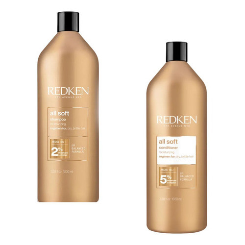 Shampoo e Condicionador Redken All Soft 1000ml - Hidratação Profissional