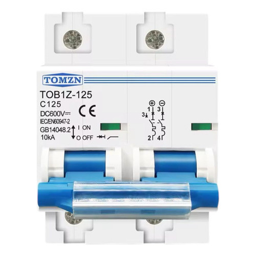 Disjuntor Dc Cc 100a 600v Bipolar Painel Fotovoltaico Bateri