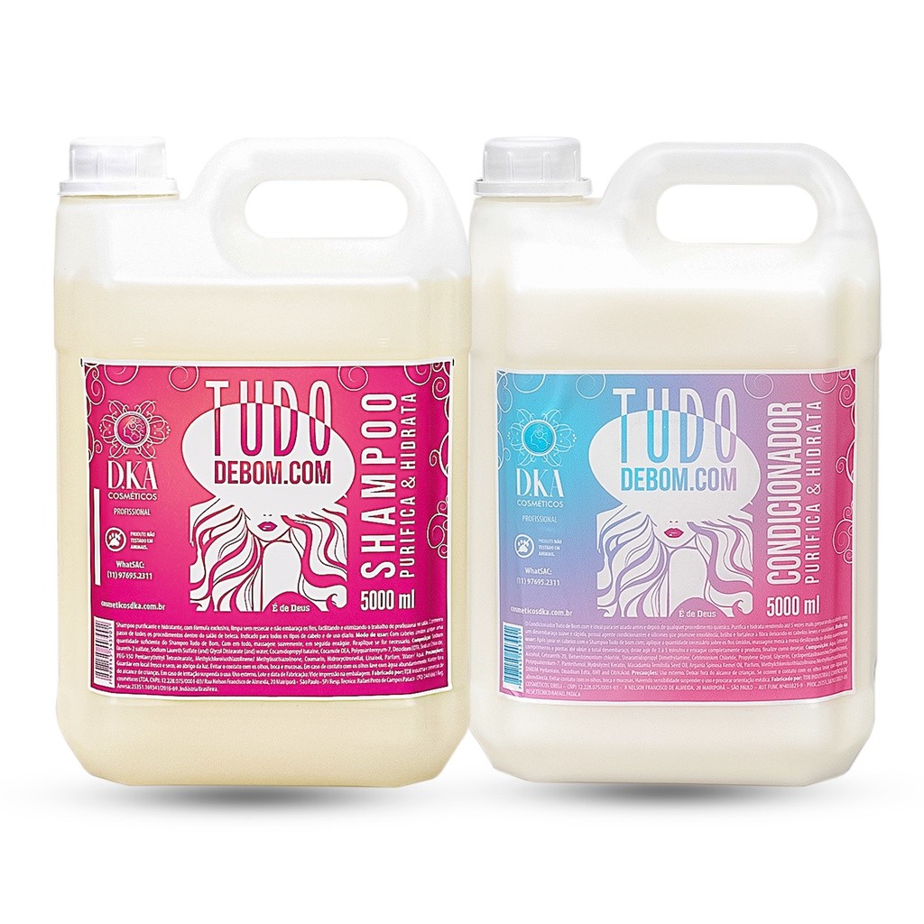 Kit Shampoo + Condicionador 5L  - Tudo De Bom Nutrição - Dka Profissional Óleo Nutrição !!!