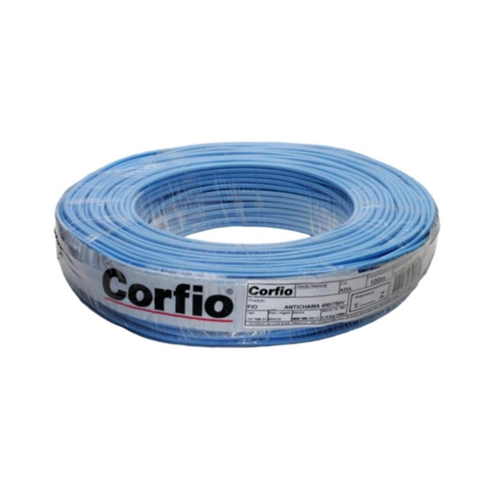 Fio Elétrico Flexível Corfio 750v 2,5mm Rolo 100mm Azul em Oferta na Shopee