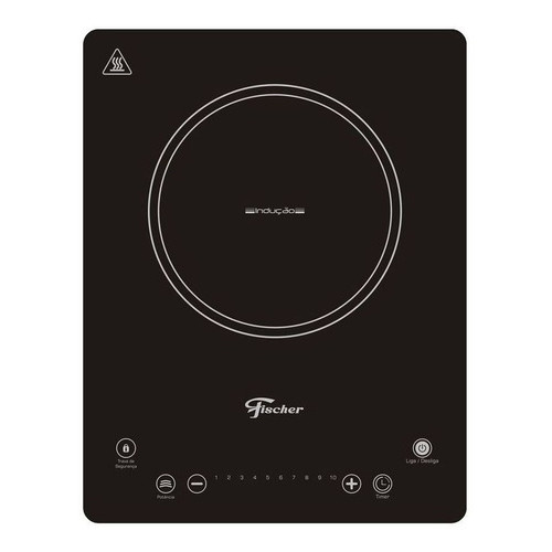 Fogão Cooktop Indução 1 Boca Queimador com Touch Screen Portátil Preto Fischer em Oferta na Shopee