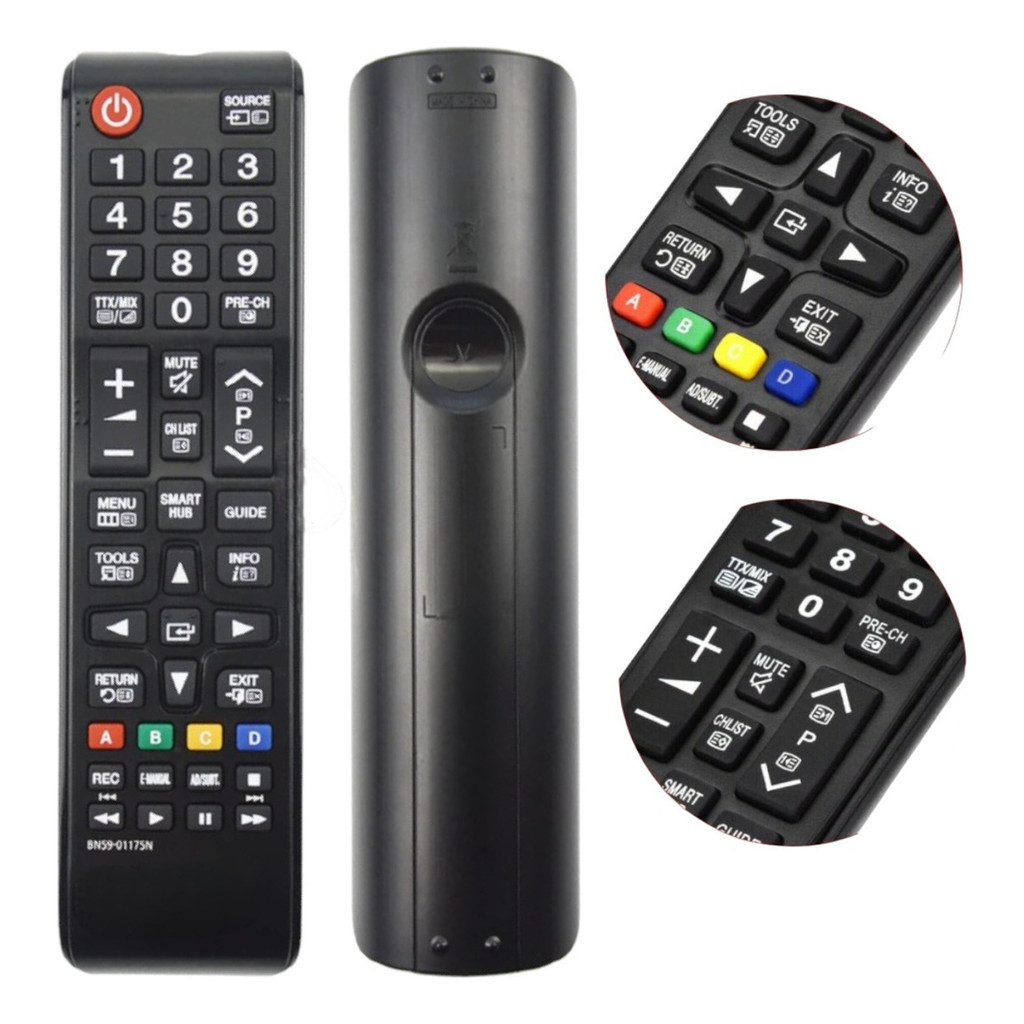 Controle Remoto Para Tv Samsung Smart Hub Universal + Pilha