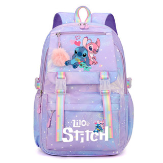 Mochila Leve De Grande Capacidade Stitch Para Crianças E Meninas De Computador À Prova D'á...