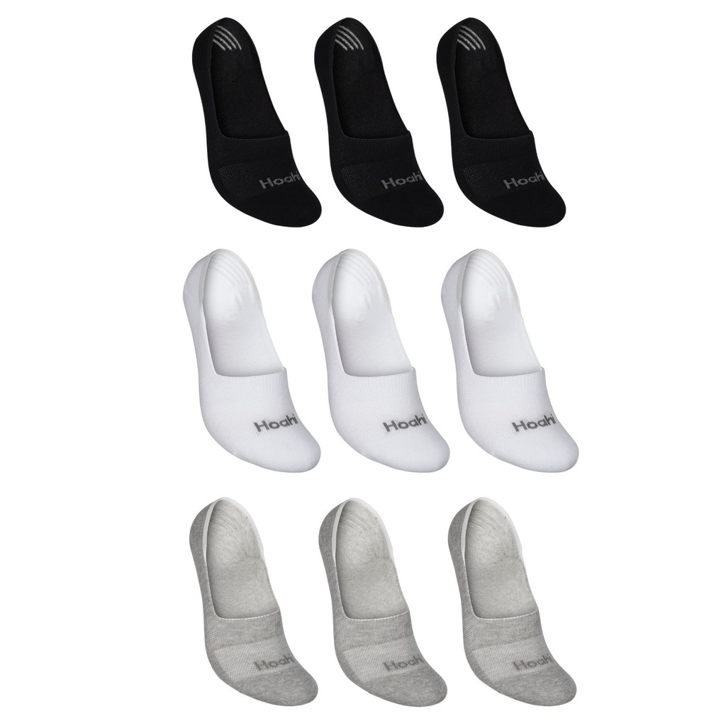 Kit com 6 Pares Meias Sapatilha Invisível Cano Baixo Curto Em Algodão Meia Com Silicone não escorrega