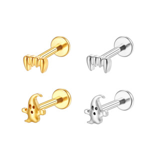 2PCS Kit Piercing Helix Conch Tragus Labret Titânio Fantasma em Oferta na Shopee