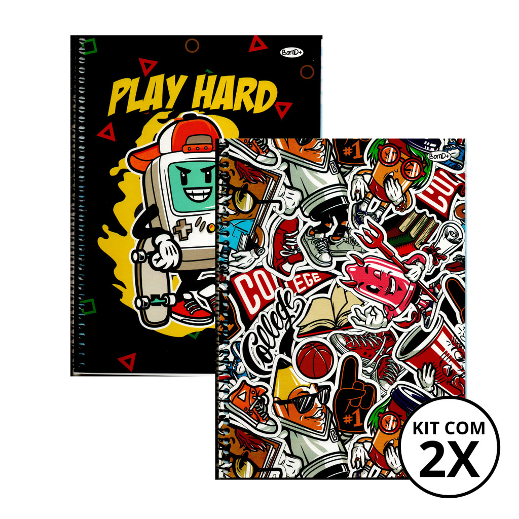 Kit Com 02 Cadernos 10 Matérias Masculino - SÃO DOMINGOS KIT 09 em Oferta na Shopee