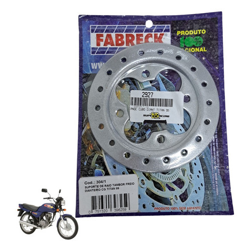 Flange Cubo Dianteiro Bros Titan 99 Today Cg 83