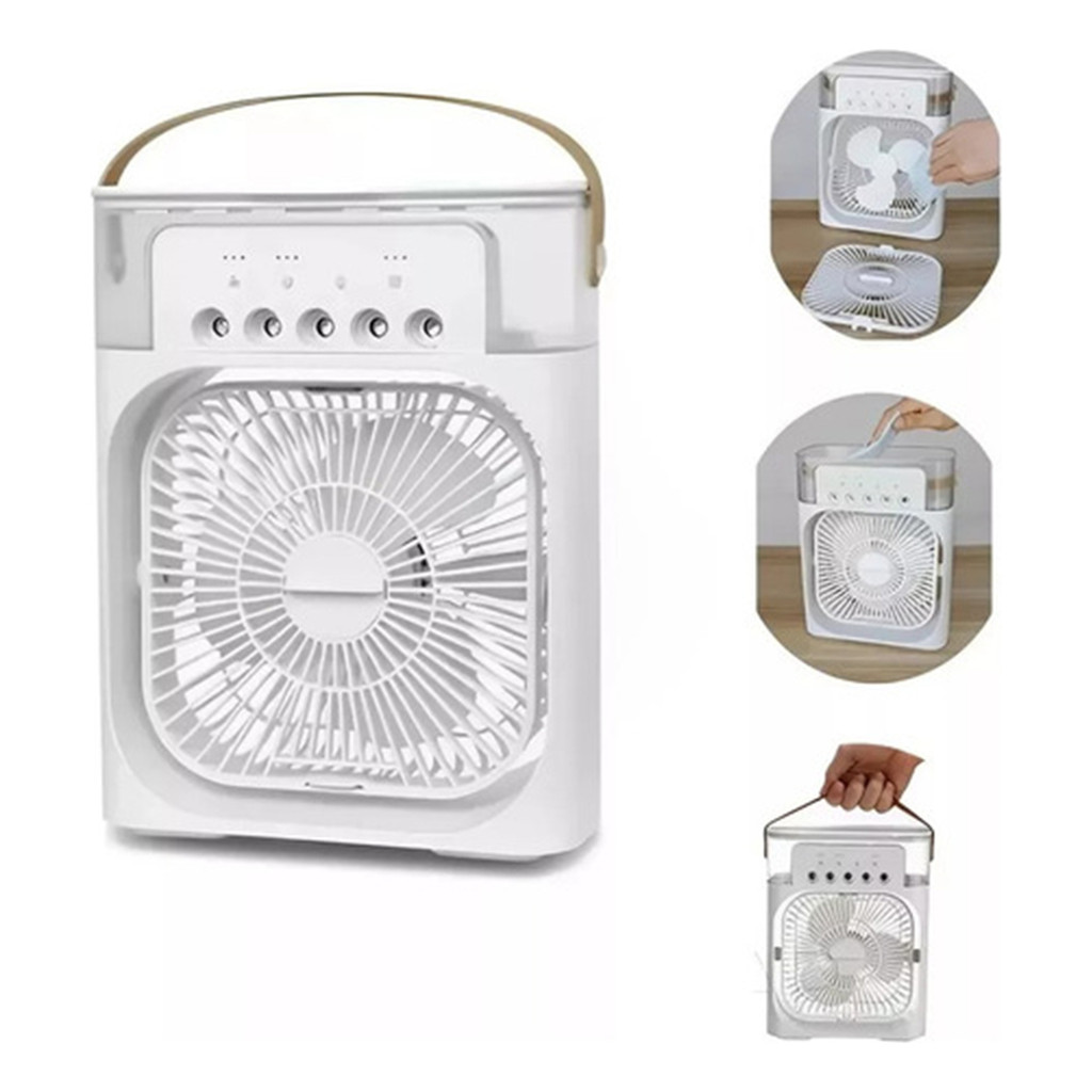 Mini Purificador e Umidificador de Mesa Ar Condicionado Climatizador Ventilador Portátil Bivolt