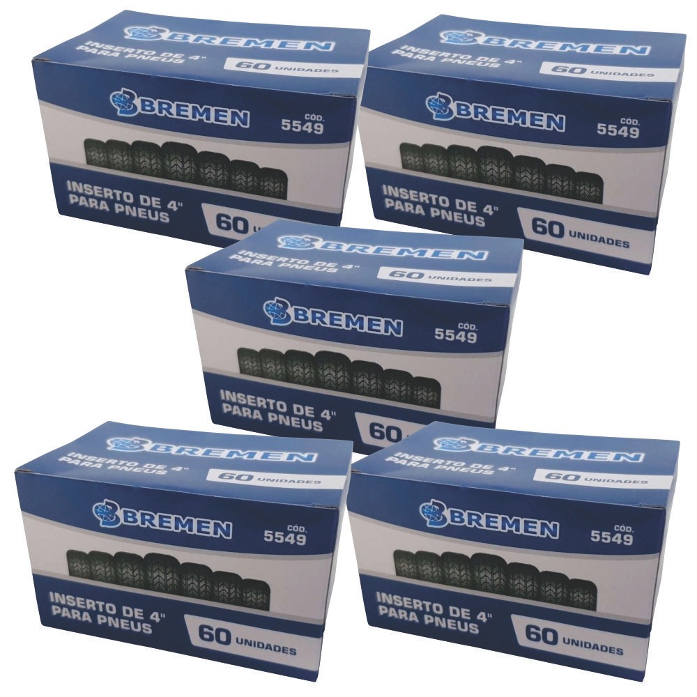 Kit 5 Insertos Reparo de Pneus Macarrão s/ Câmara 5549 Bremen