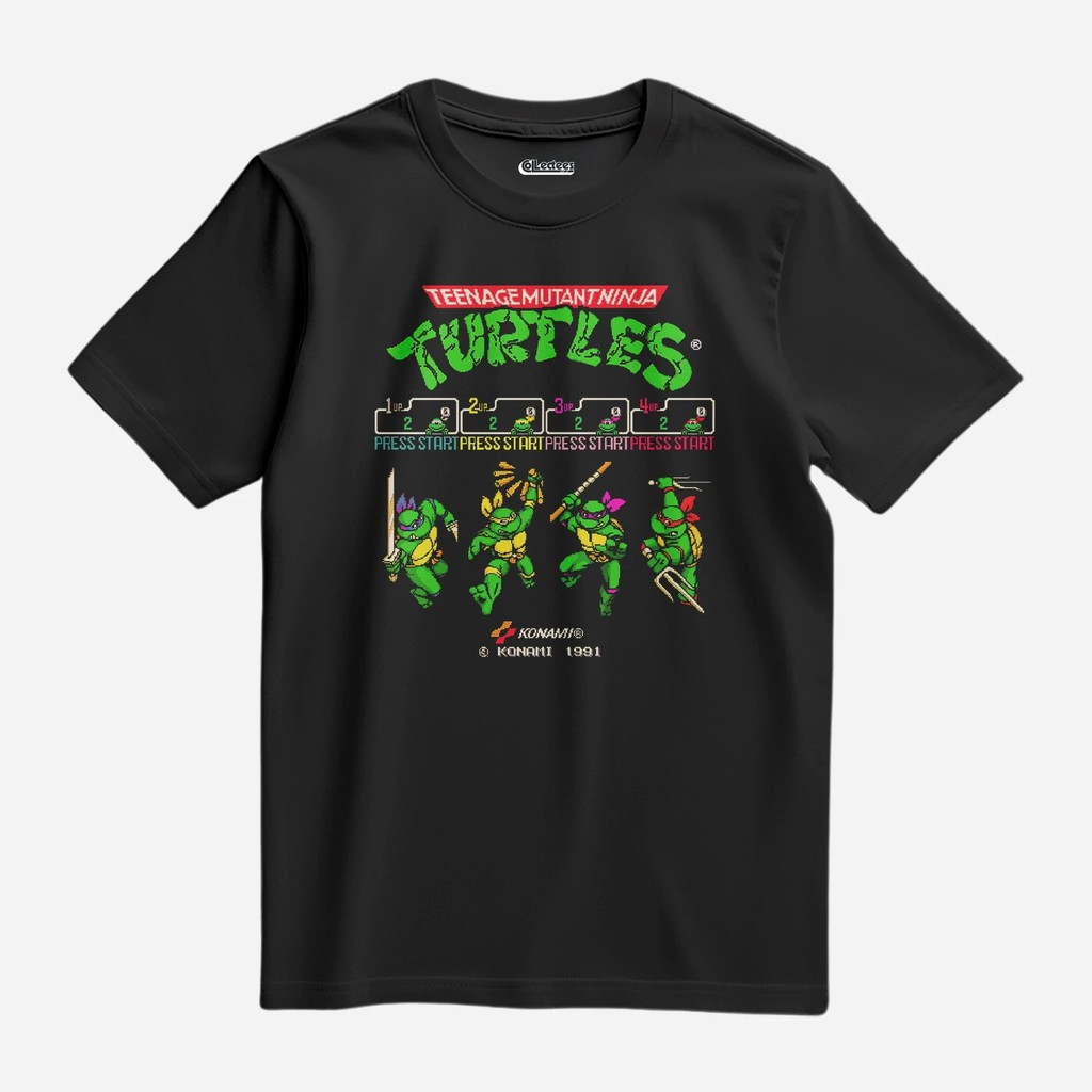Camiseta Camisa Algodão Game Turtles in Time (Press Start)