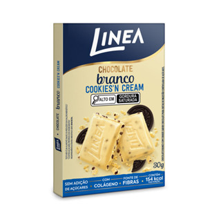 Chocolate Individual Branco Cookies'n Cream Linea 30g em Oferta na Shopee