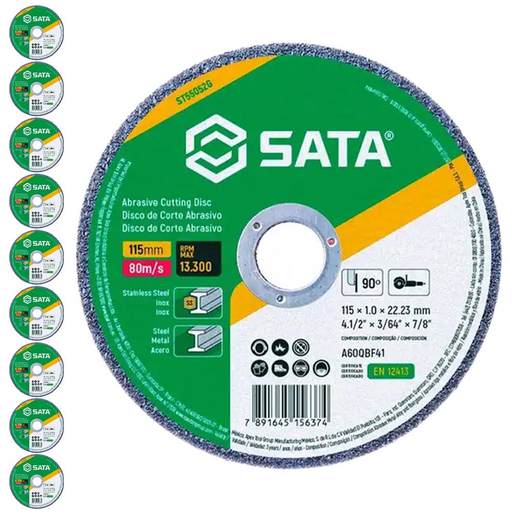 Disco de Corte Inox 7 POL X 1,6MM Com 10 Unidades SATA