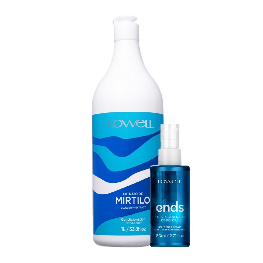 Kit Lowell Extrato de Mirtilo Salon Hidratação Regeneradora (2 produtos) em Oferta na Shopee