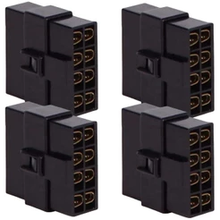 Kit 4 Terminal Conector 8 Vias Trava Macho Fêmea Technoise