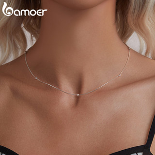 Bamoer 925 Prata Esterlina Colar Cobra Osso Grânulo Jóias Presentes Para Mulher em Oferta na Shopee