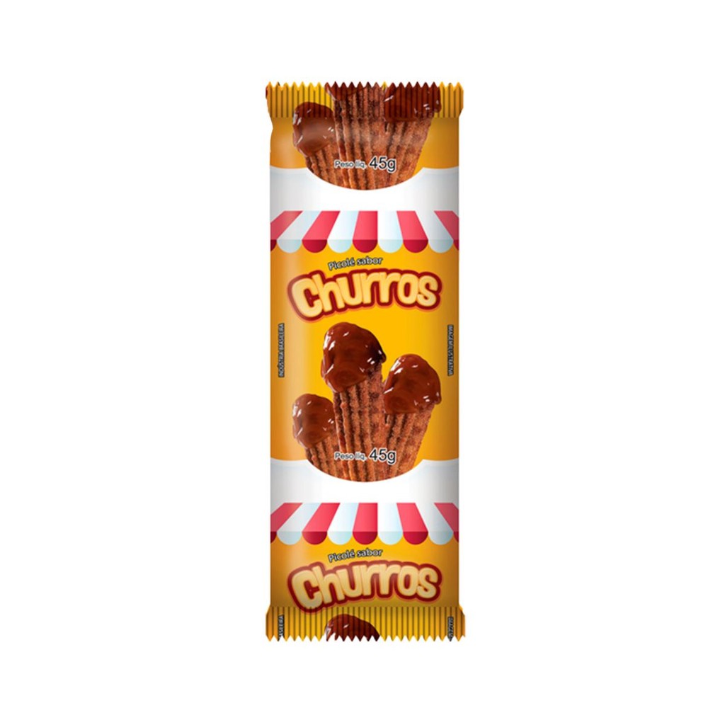 SAQUINHO PICOLE CHURROS C/ 250 GRAMAS